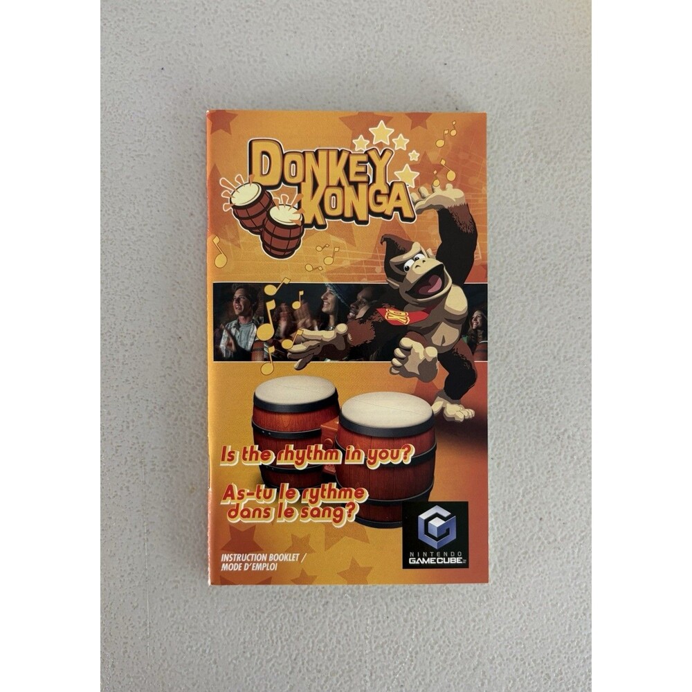 Donkey Konga Nintendo GameCube Manual Only OEM Authentic Near Mint Clean